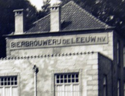 oude foto leeuw bier 1937 emaille bord1